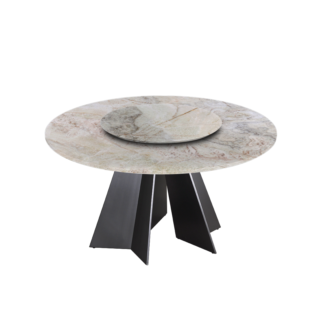 5ft Round Spider Onyx Natural Marble Dining Table