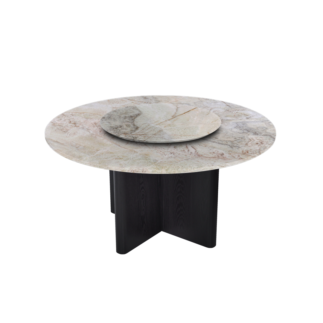 5ft Round Spider Onyx Natural Marble Dining Table