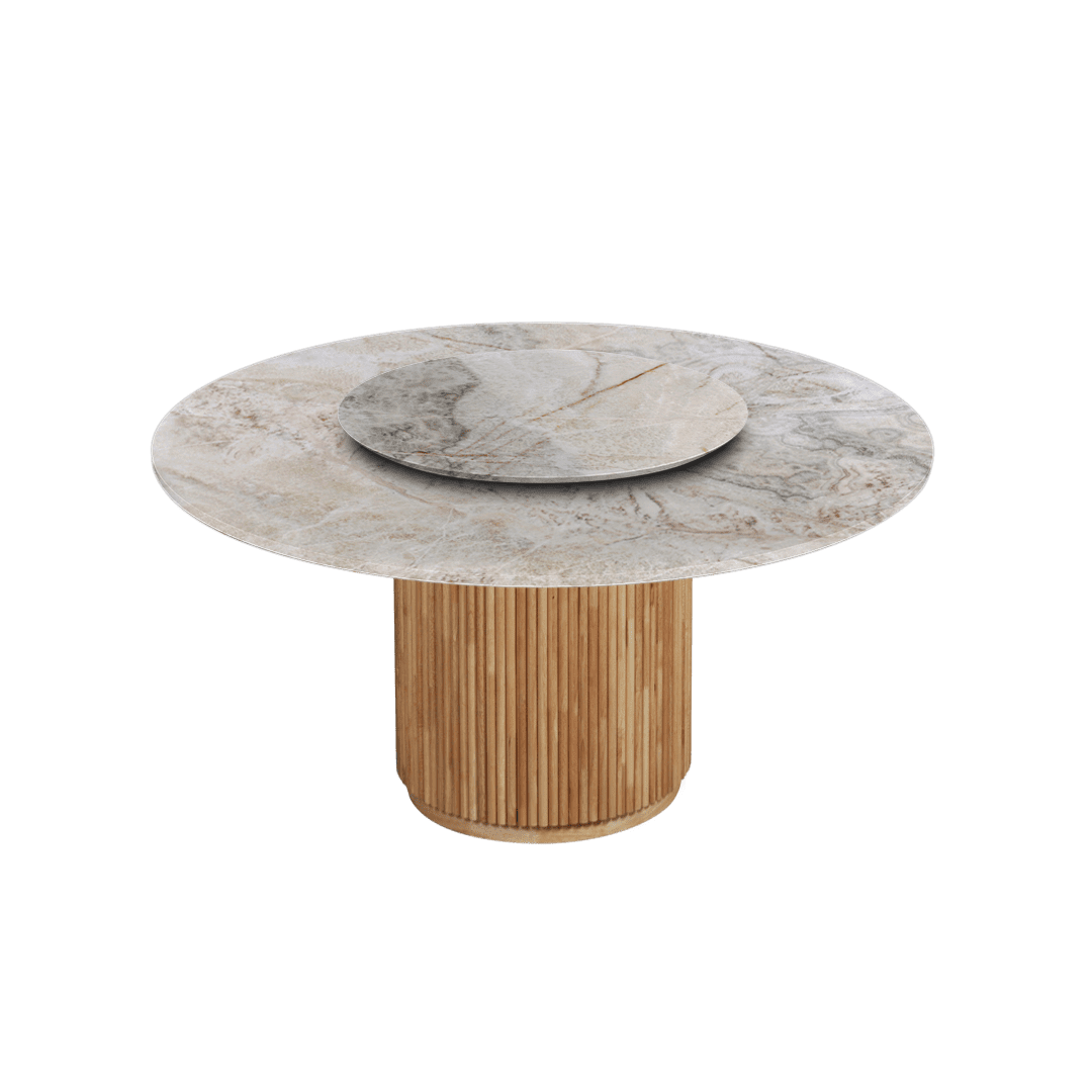5ft Round Spider Onyx Natural Marble Dining Table