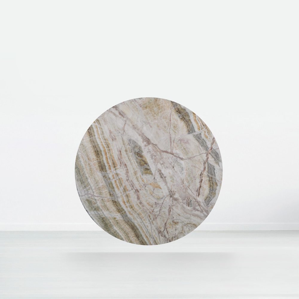 4.3ft Round Spider Onyx Natural Marble Dining Table
