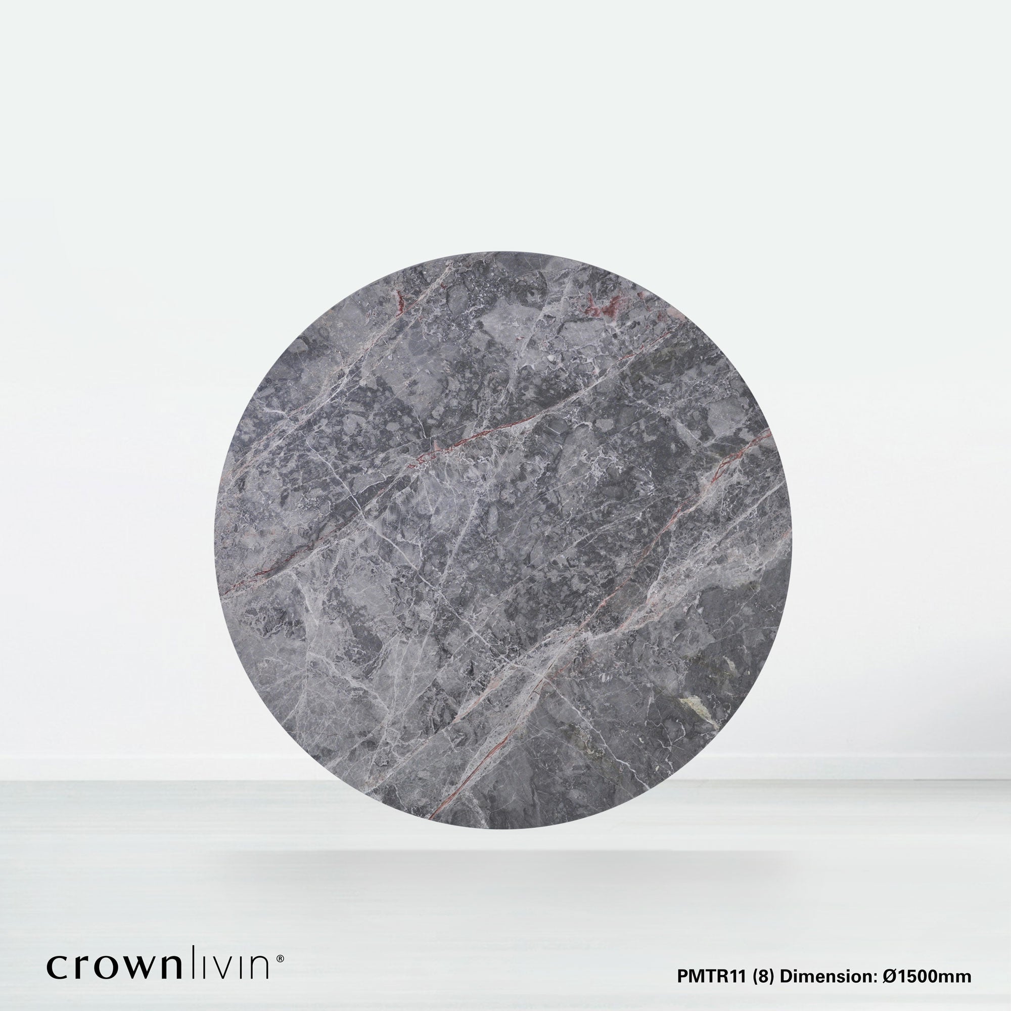 5ft Round Persian Grey Natural Marble Dining Table