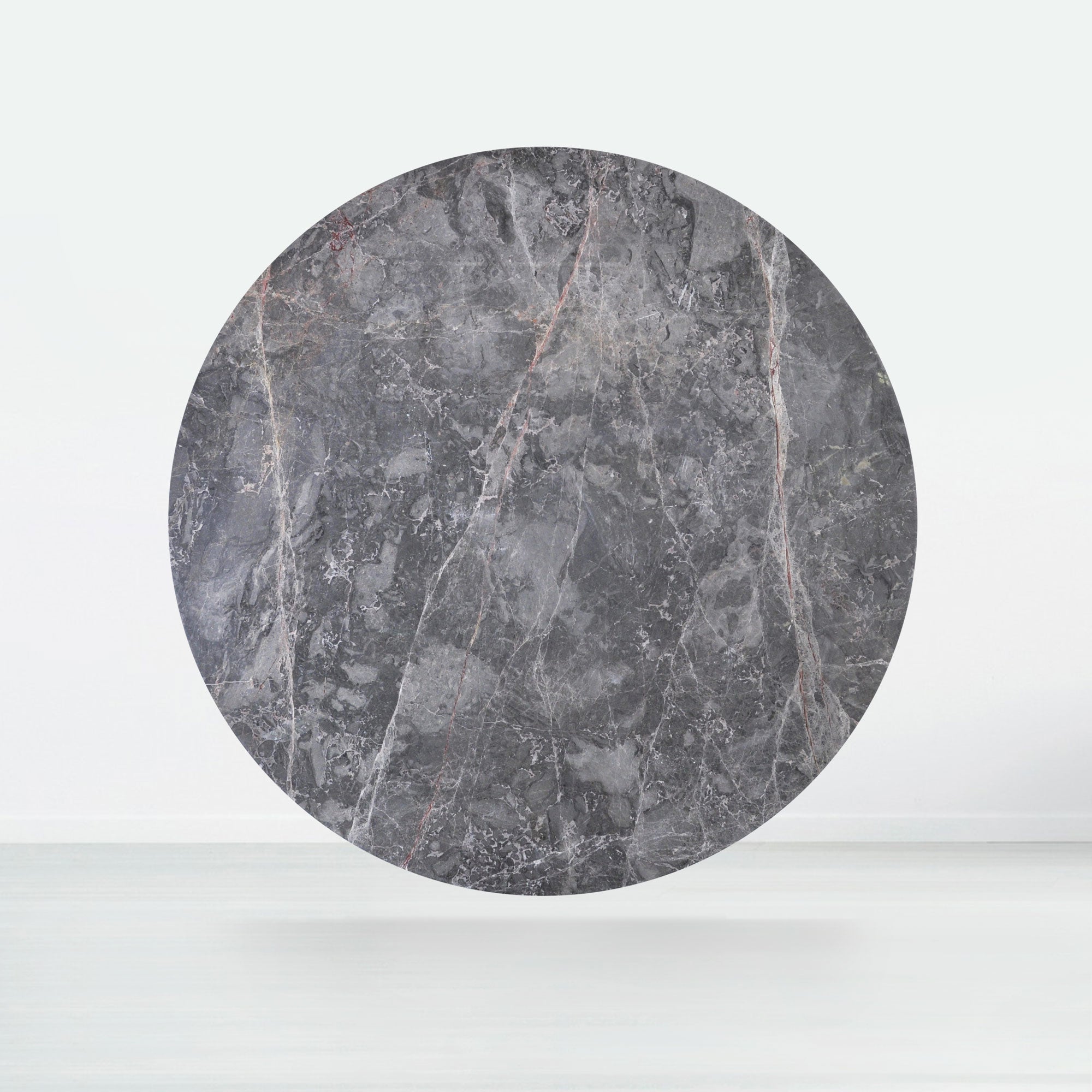 6ft Round Persian Grey Natural Marble Dining Table