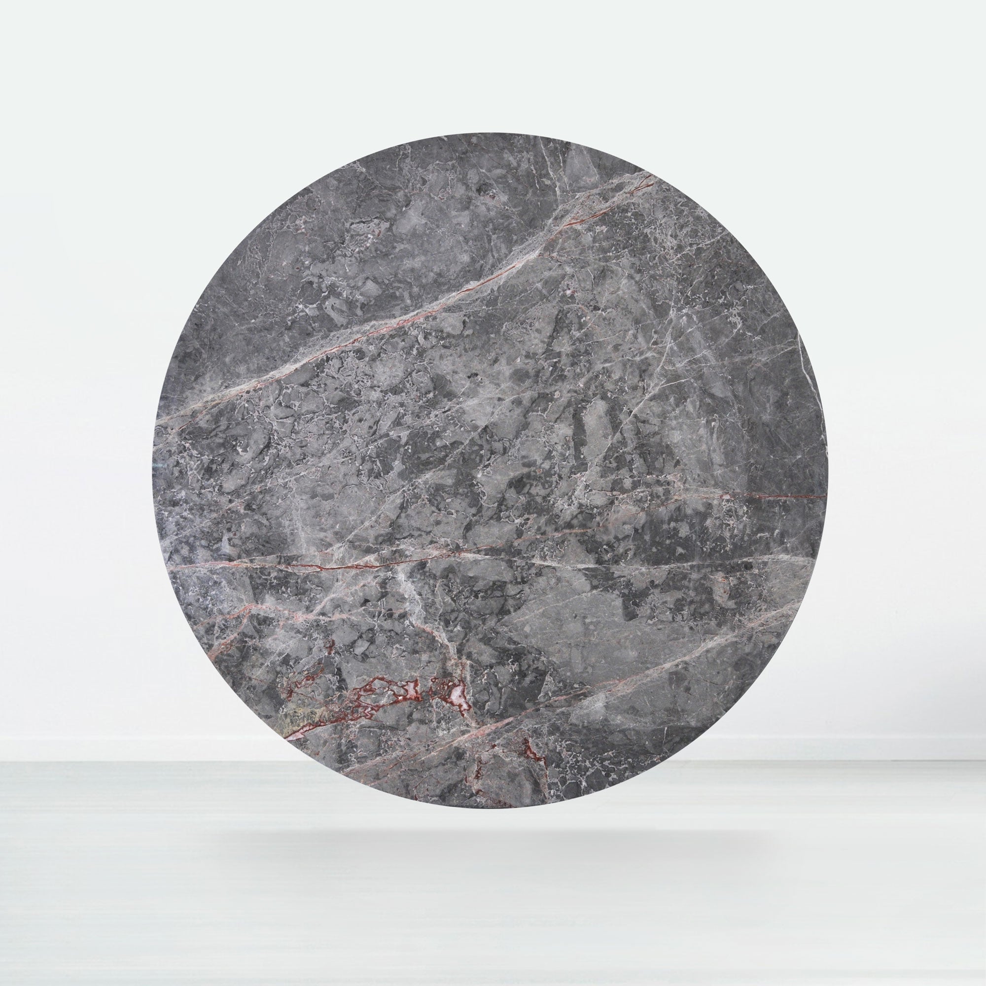 6ft Round Persian Grey Natural Marble Dining Table