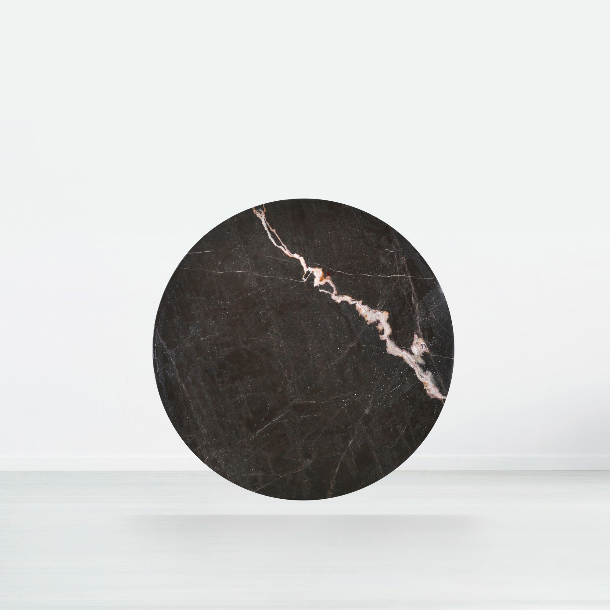 4.3ft Round Coffee Mousse Natural Marble Dining Table