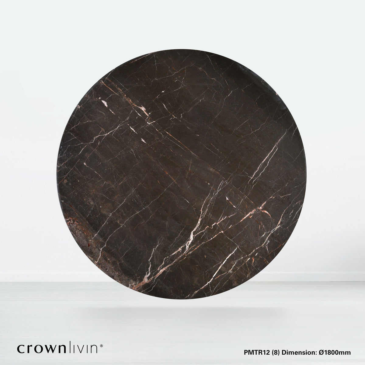 6ft Round Coffee Mousse Natural Marble Dining Table