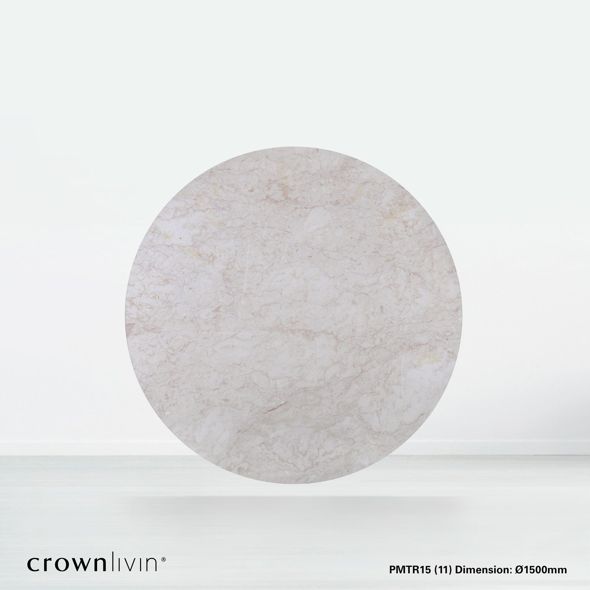 5ft Round Crema Marfil Natural Marble Dining Table