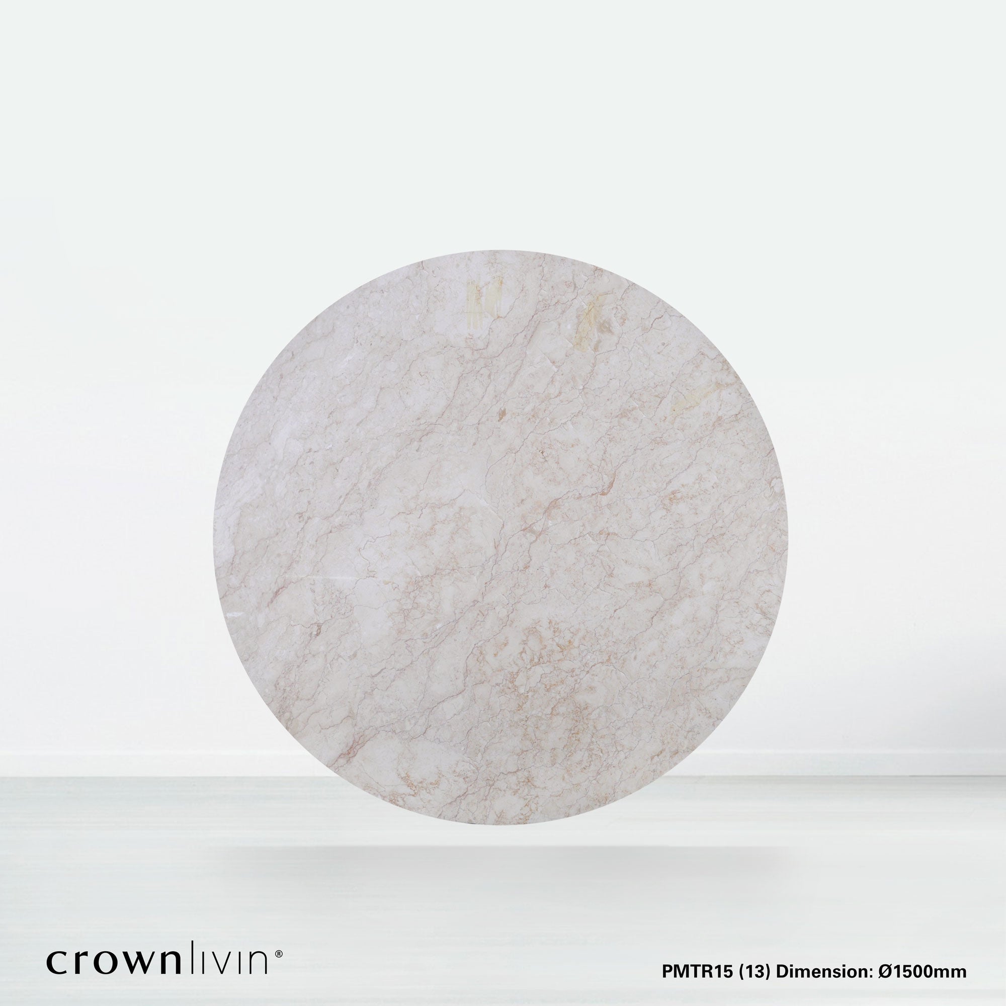 5ft Round Crema Marfil Natural Marble Dining Table