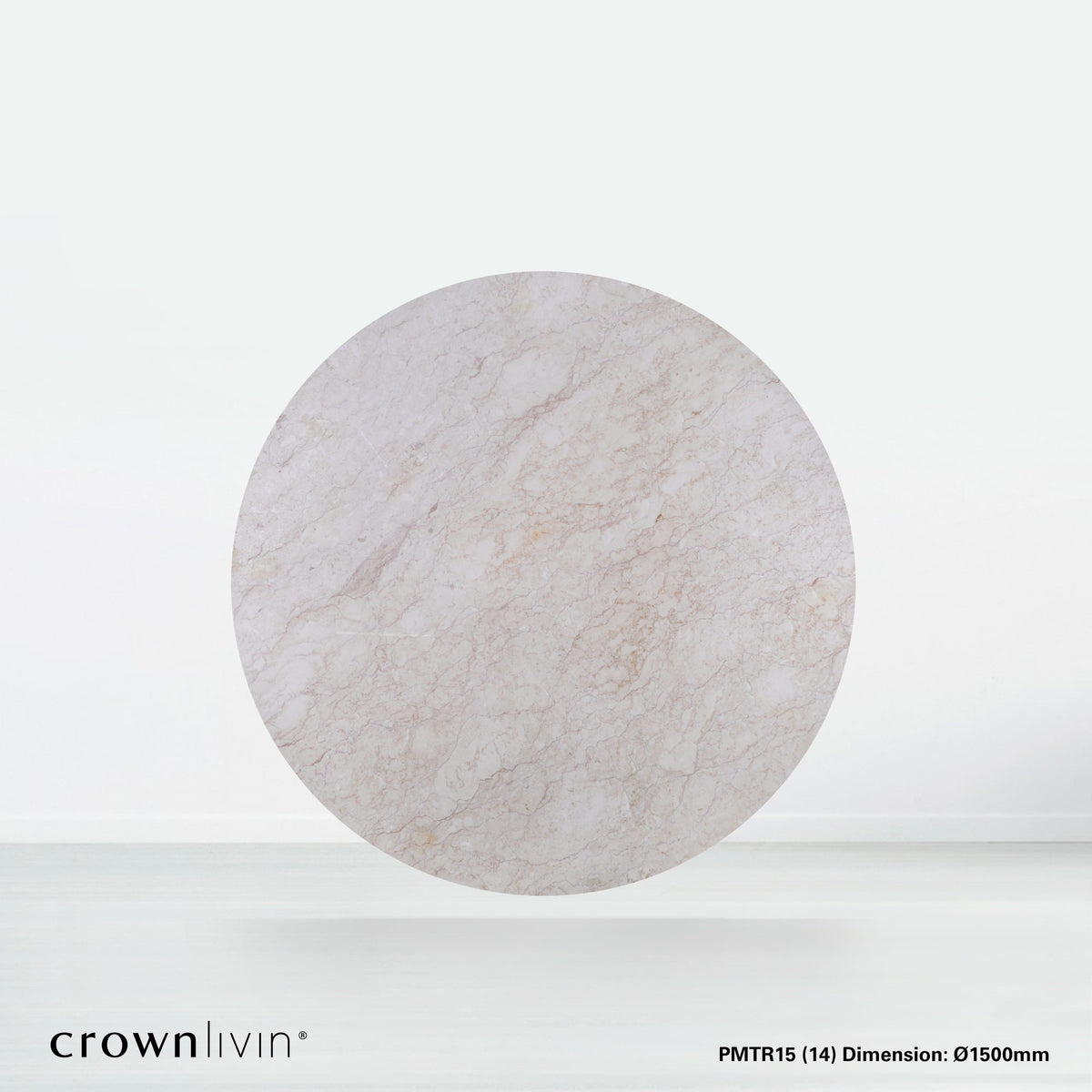 5ft Round Crema Marfil Natural Marble Dining Table