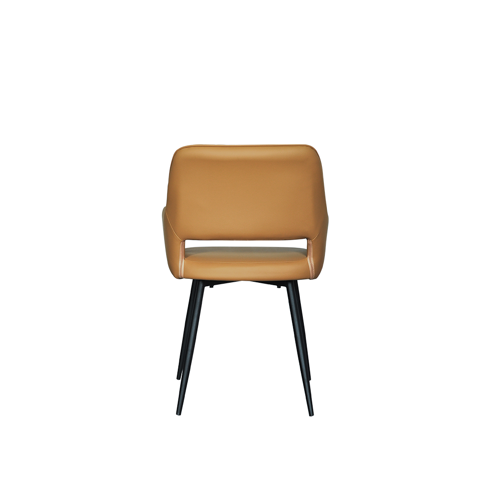 AMBER – Elegant Low Back Dining Chair with Armrest