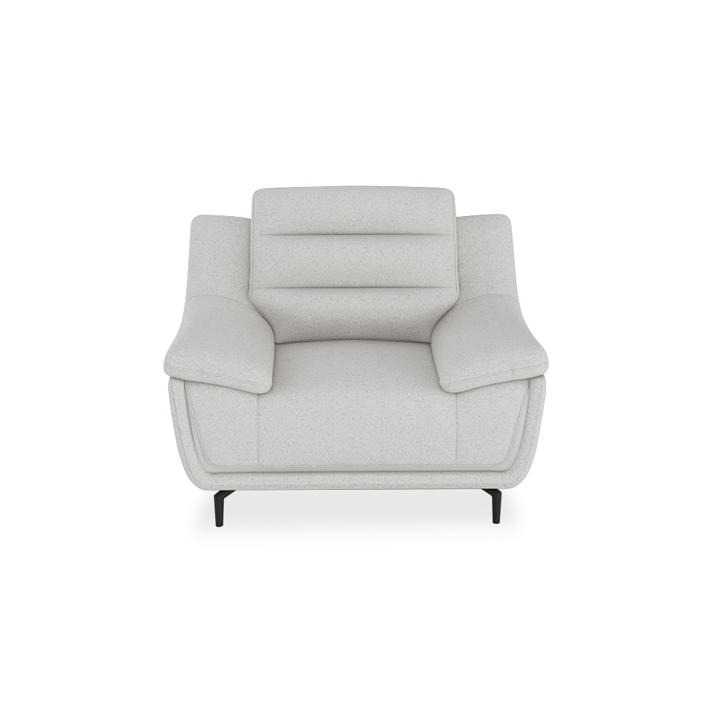 OVERLAND - High Back Fabric / Leather Sofa (1-seater)