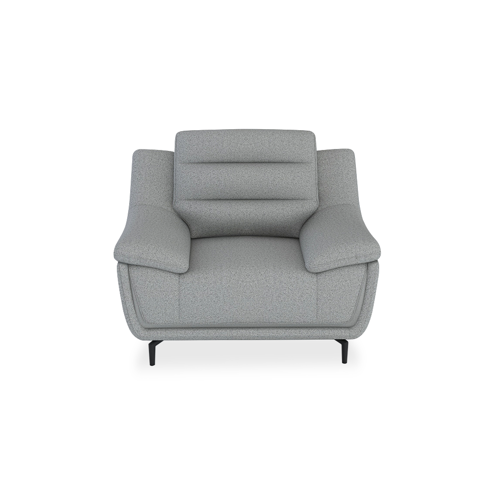 OVERLAND - High Back Fabric / Leather Sofa (1-seater)