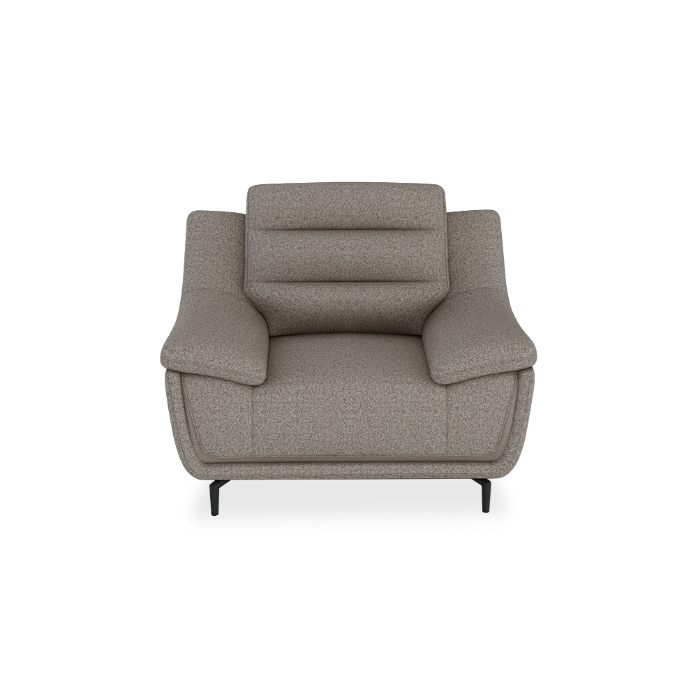 OVERLAND - High Back Fabric / Leather Sofa (1-seater)