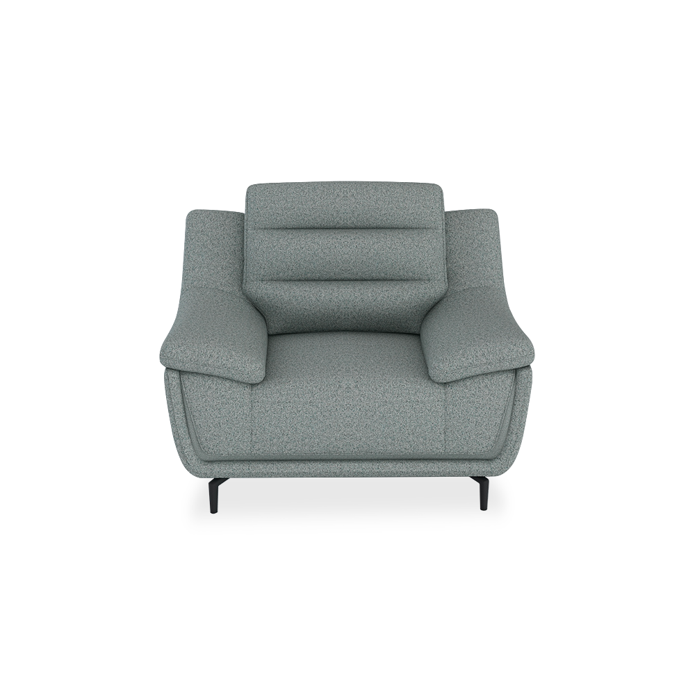 OVERLAND - High Back Fabric / Leather Sofa (1-seater)