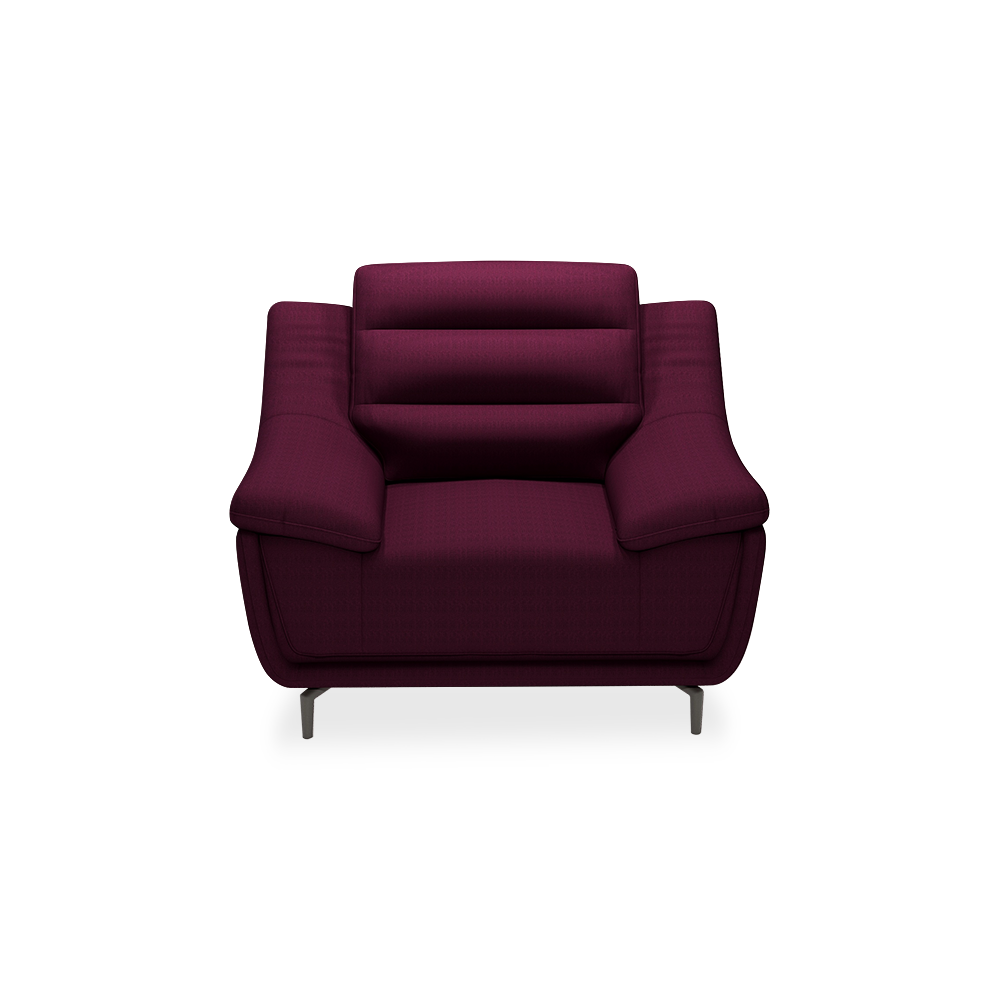 OVERLAND - High Back Fabric / Leather Sofa (1-seater)