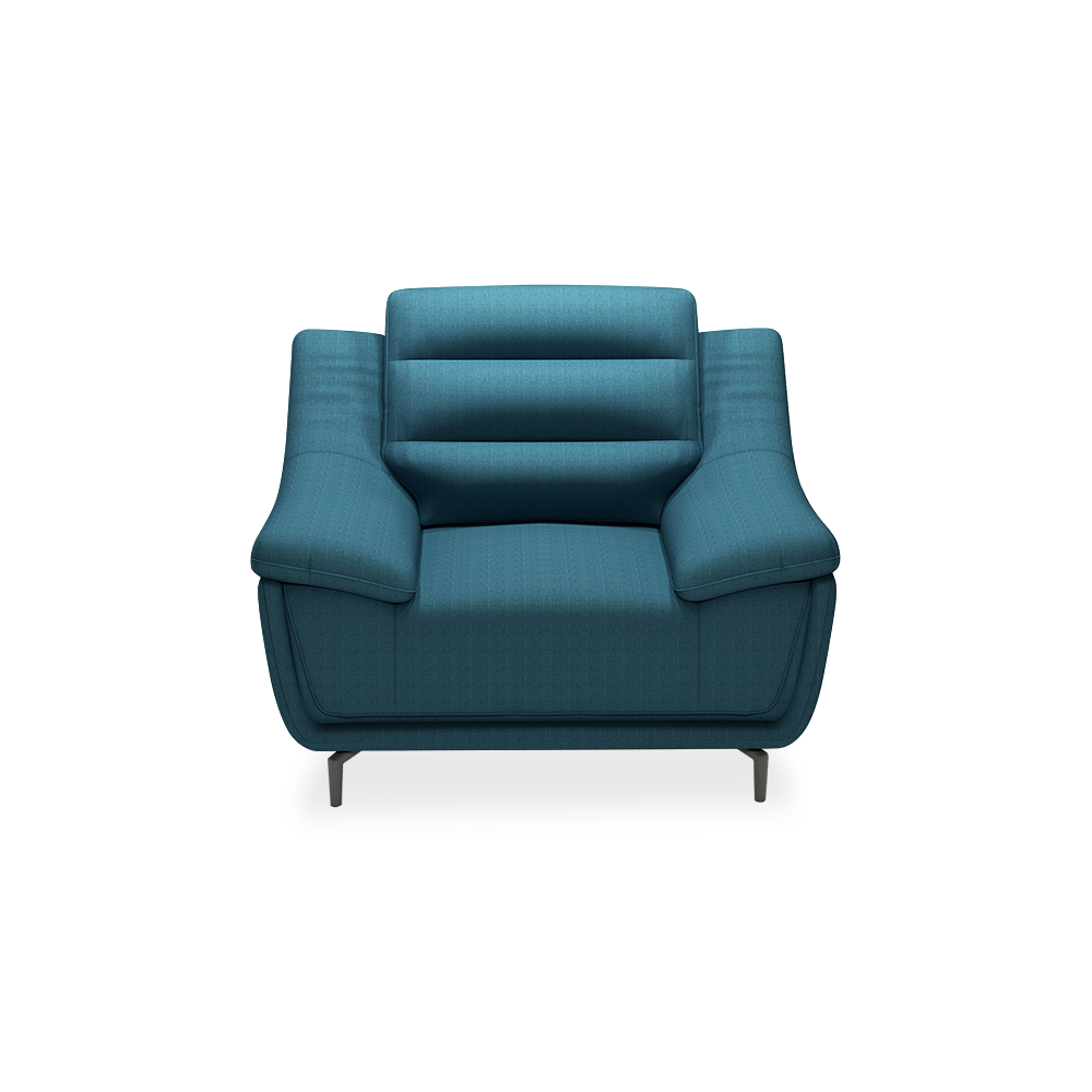 OVERLAND - High Back Fabric / Leather Sofa (1-seater)