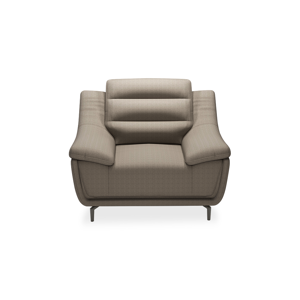 OVERLAND - High Back Fabric / Leather Sofa (1-seater)