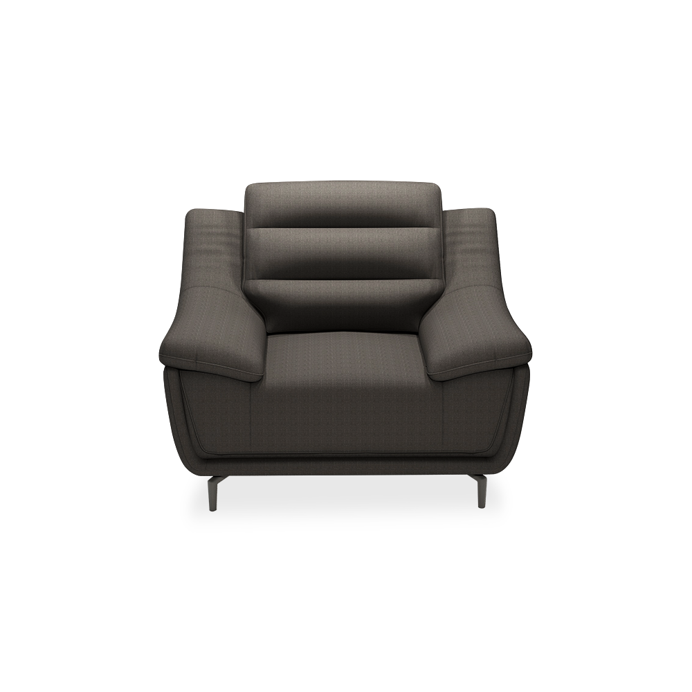 OVERLAND - High Back Fabric / Leather Sofa (1-seater)