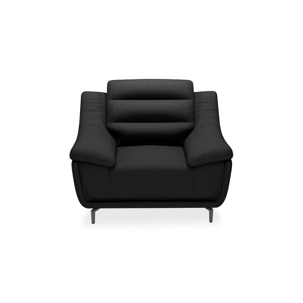 OVERLAND - High Back Fabric / Leather Sofa (1-seater)