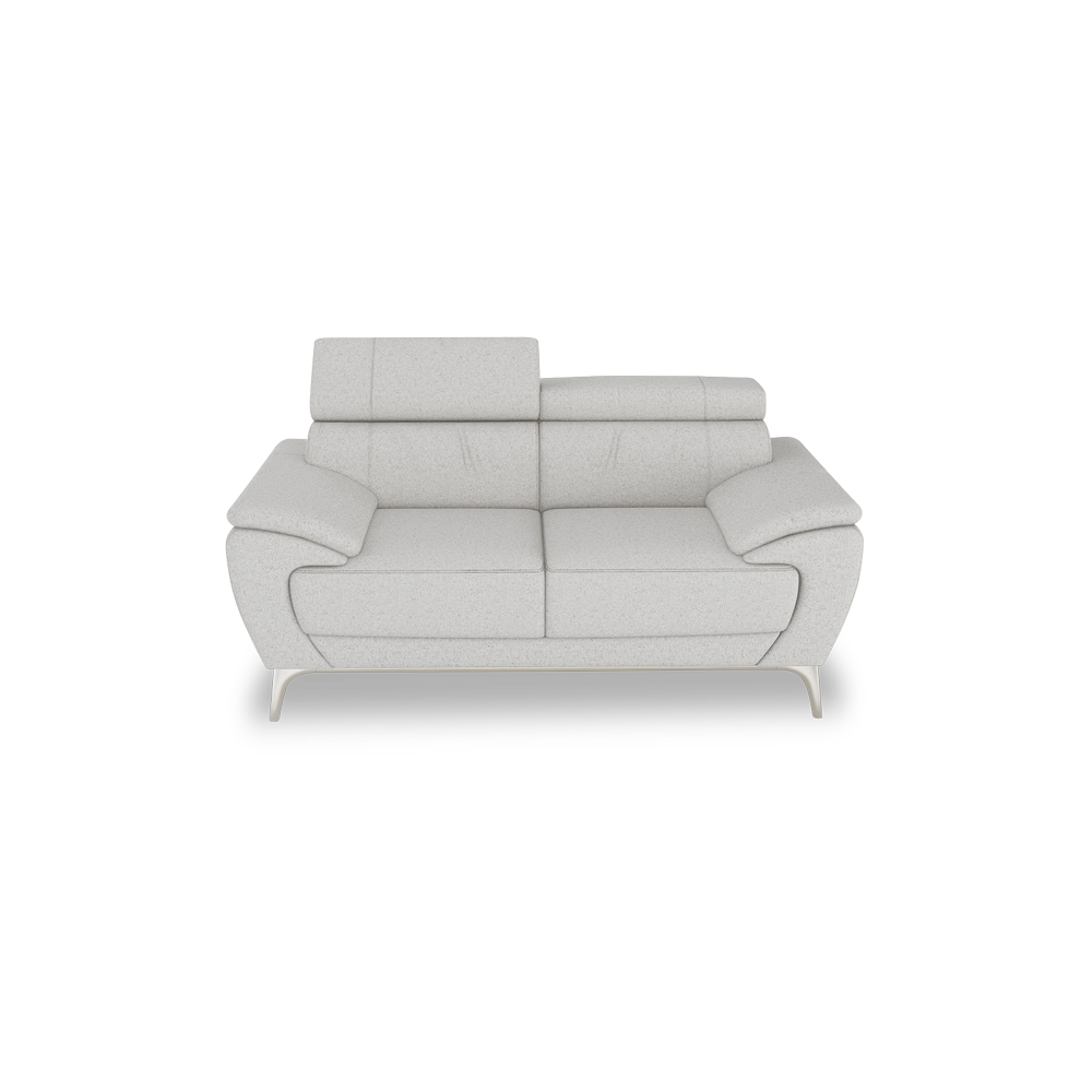 VICHY - Adjustable Headrest Fabric / Leather Sofa (2-seater)