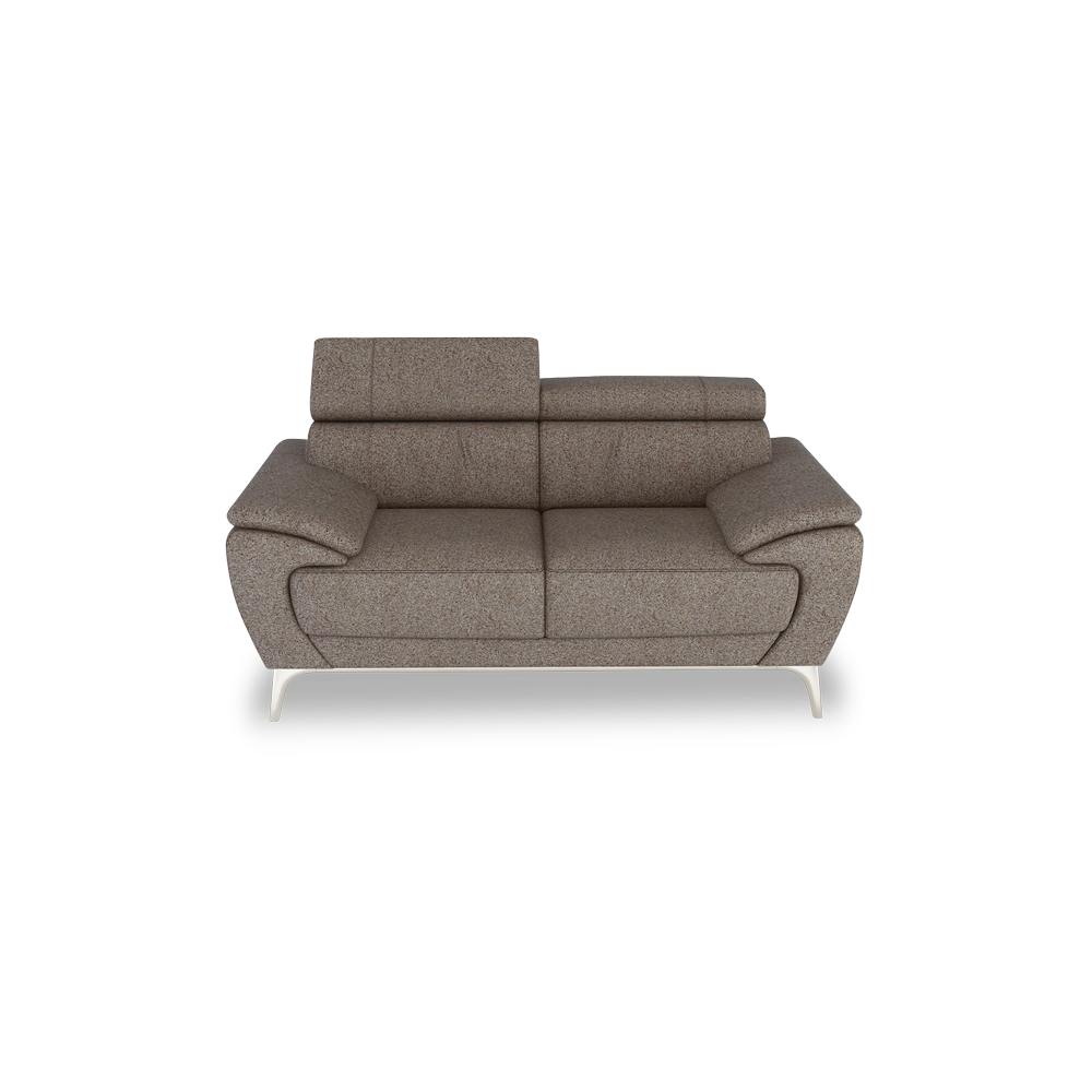 VICHY - Adjustable Headrest Fabric / Leather Sofa (2-seater)