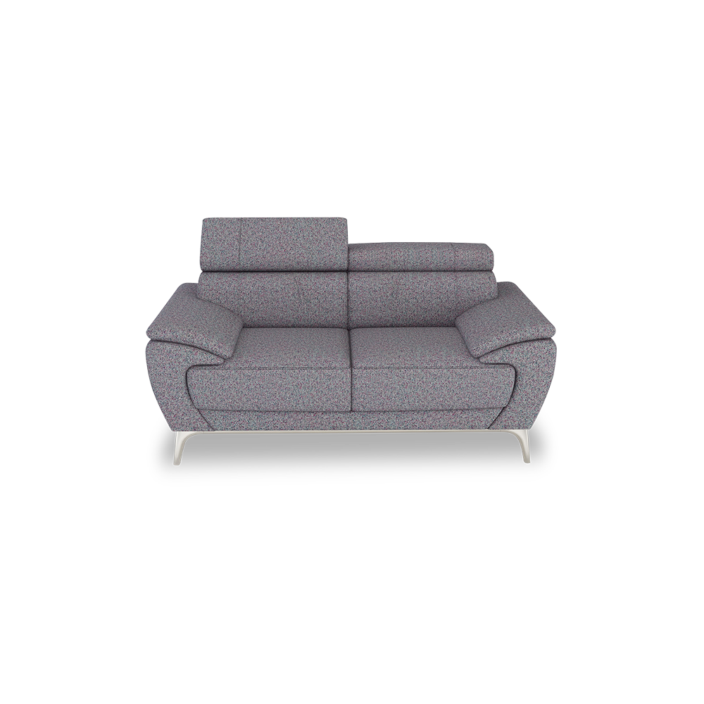 VICHY - Adjustable Headrest Fabric / Leather Sofa (2-seater)