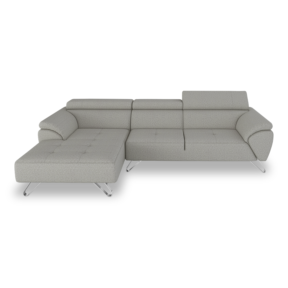 VICTOR - Adjustable Headrest Fabric / Leather Sofa (1 / 2 / 3-seater / L-shaped)