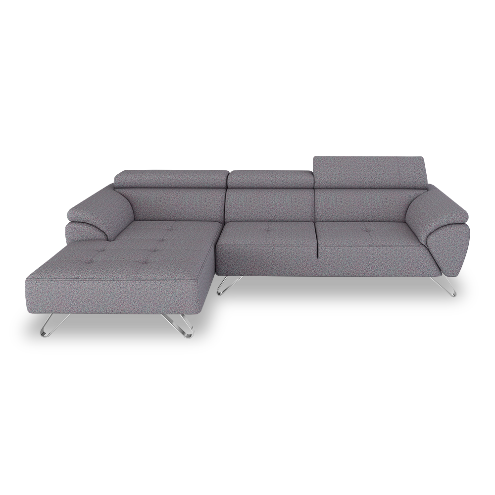 VICTOR - Adjustable Headrest Fabric / Leather Sofa (1 / 2 / 3-seater / L-shaped)