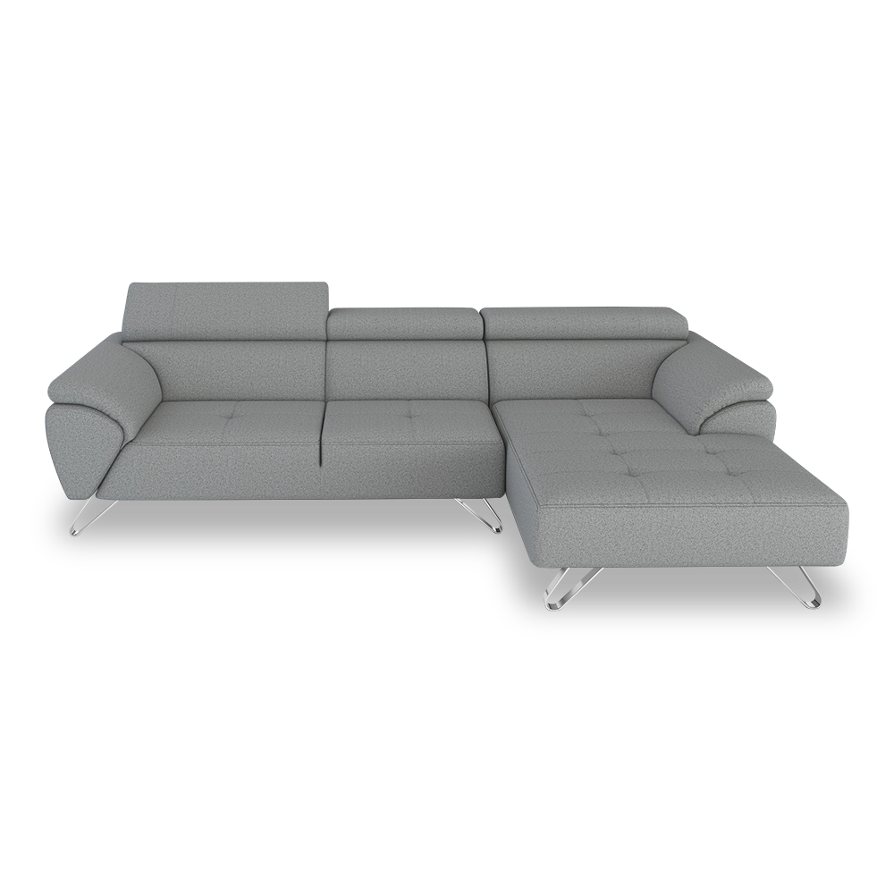 VICTOR - Adjustable Headrest Fabric / Leather Sofa (1 / 2 / 3-seater / L-shaped)