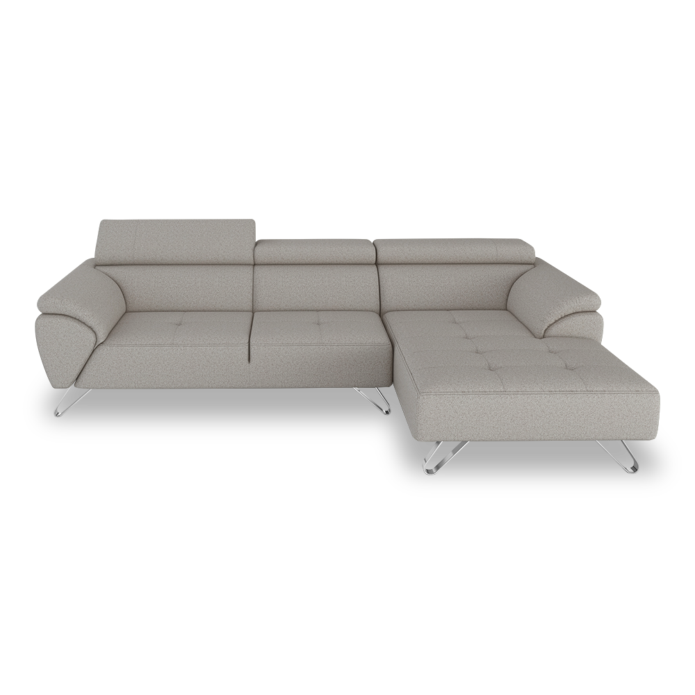 VICTOR - Adjustable Headrest Fabric / Leather Sofa (1 / 2 / 3-seater / L-shaped)