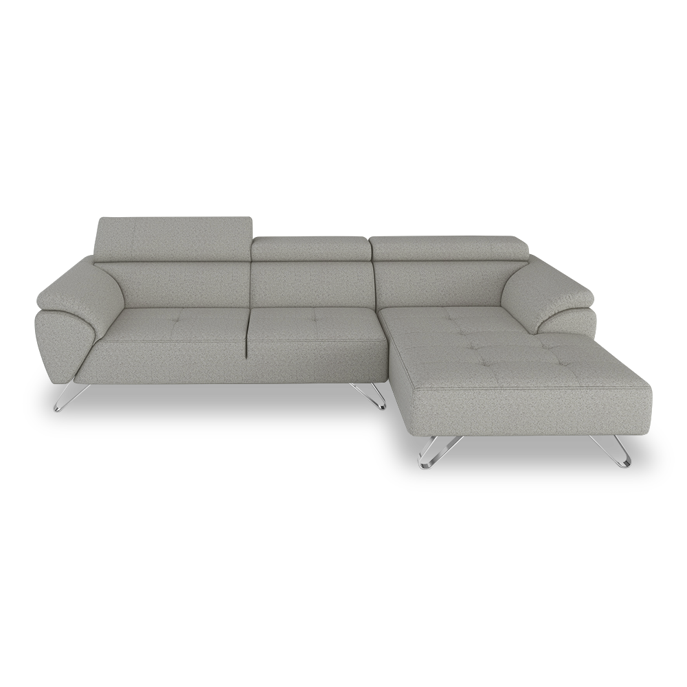 VICTOR - Adjustable Headrest Fabric / Leather Sofa (1 / 2 / 3-seater / L-shaped)