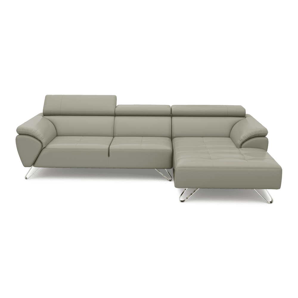 VICTOR - Adjustable Headrest Fabric / Leather Sofa (1 / 2 / 3-seater / L-shaped)
