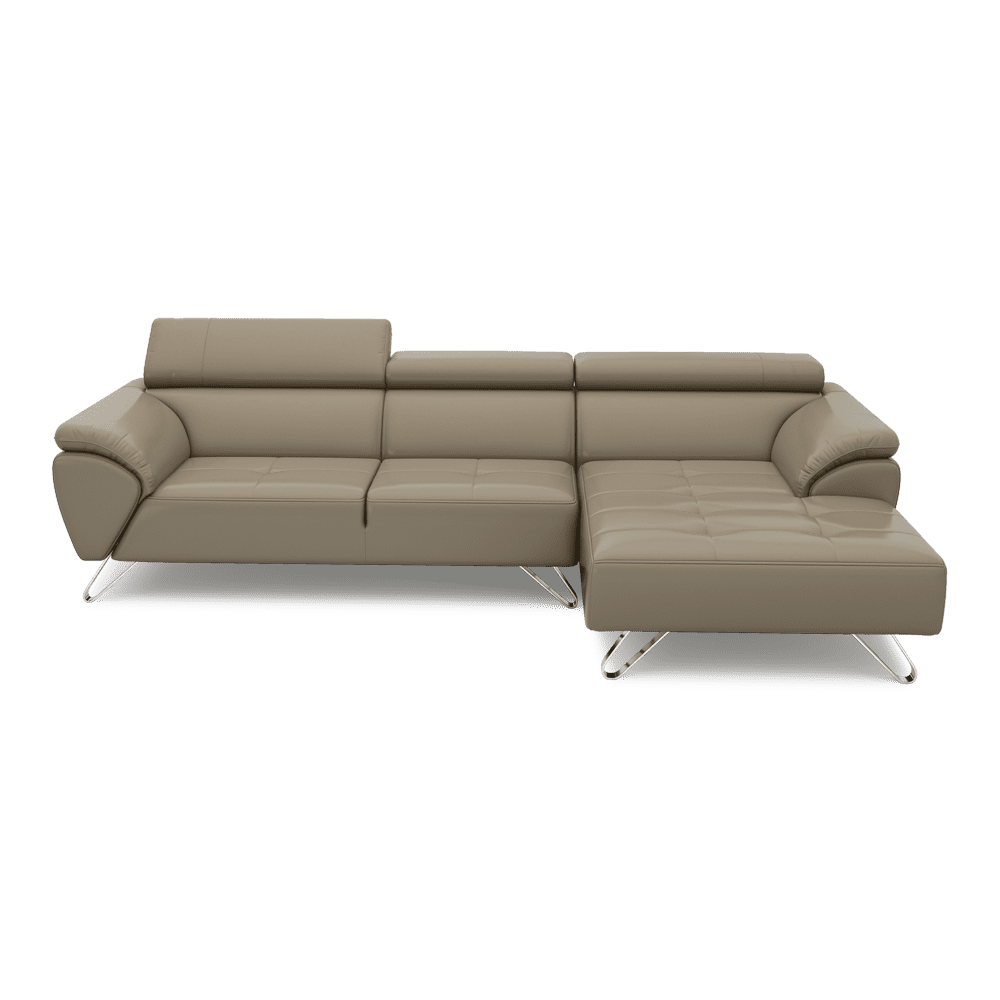 VICTOR - Adjustable Headrest Fabric / Leather Sofa (1 / 2 / 3-seater / L-shaped)
