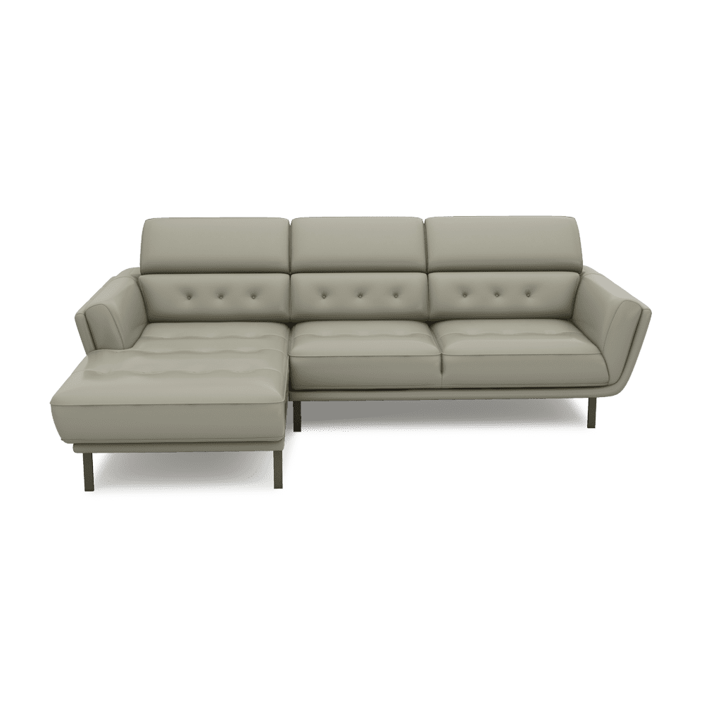 PERNOD - Fabric / Leather L-Shaped Sofa (Left & Right)