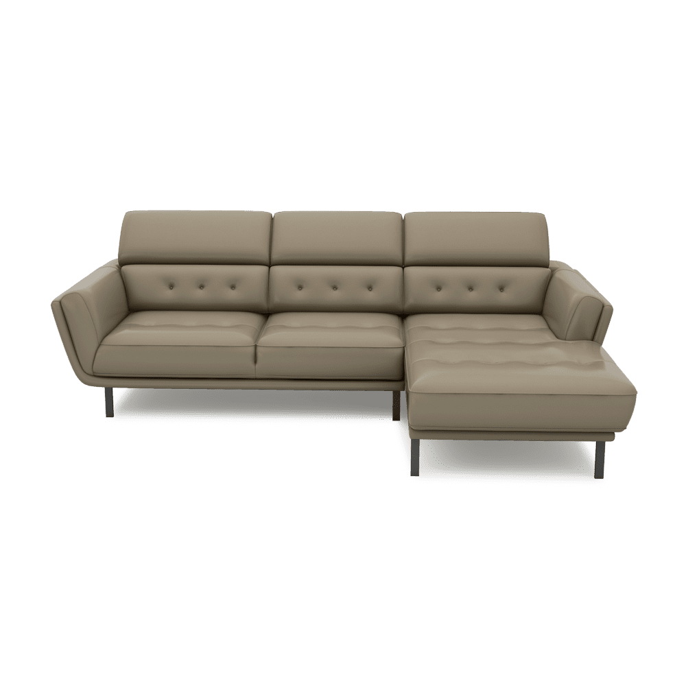 PERNOD - Fabric / Leather L-Shaped Sofa (Left & Right)