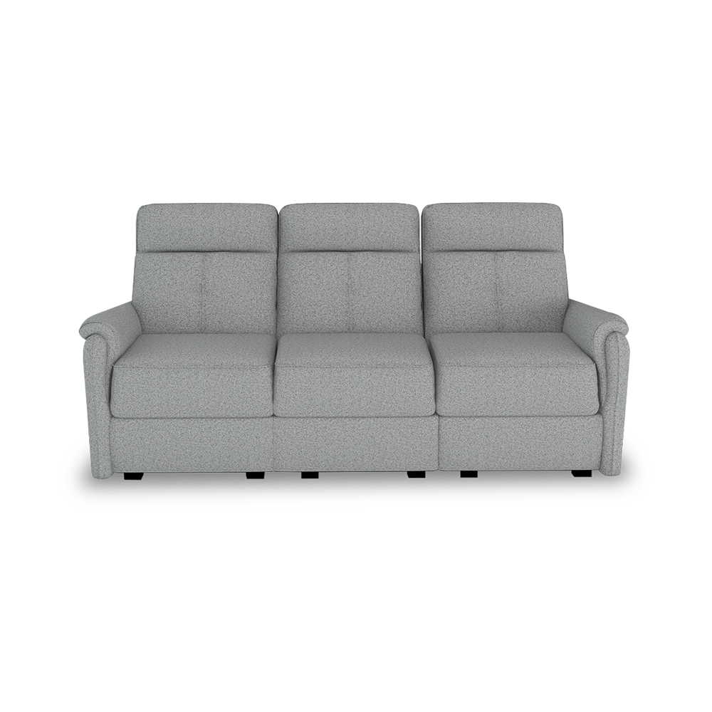 SAND - Recliner Fabric / Leather Sofa (3-seater)