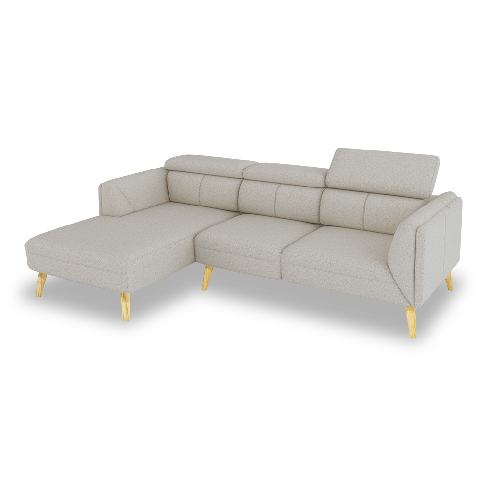 JANICE - Modular Fabric / Leather Sofa (L-shaped)