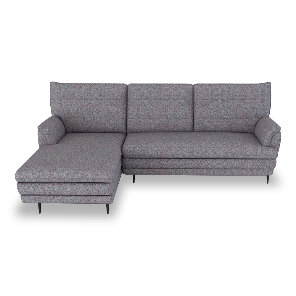 GENERAL - High Back Fabric / Leather Sofa (L-shaped Left)