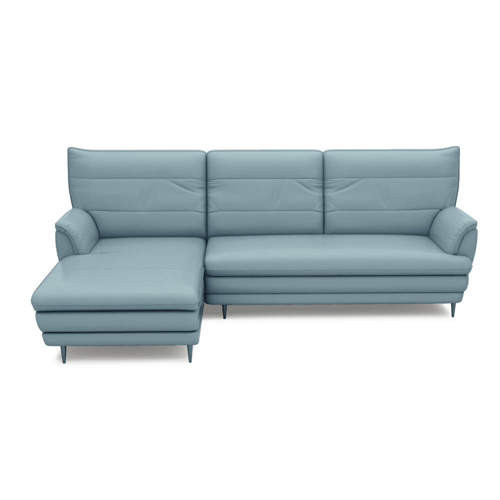 GENERAL - High Back Fabric / Leather Sofa (L-shaped Left)