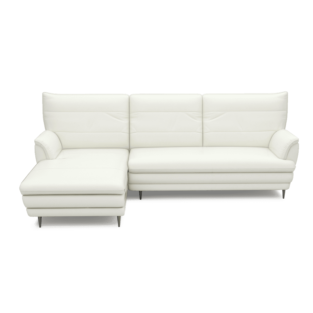 GENERAL - High Back Fabric / Leather Sofa (L-shaped Left)