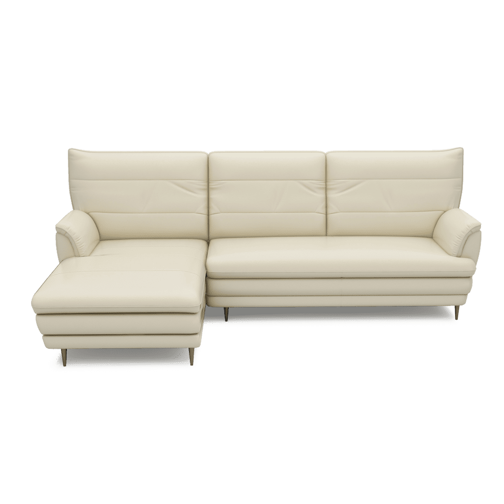 GENERAL - High Back Fabric / Leather Sofa (L-shaped Left)