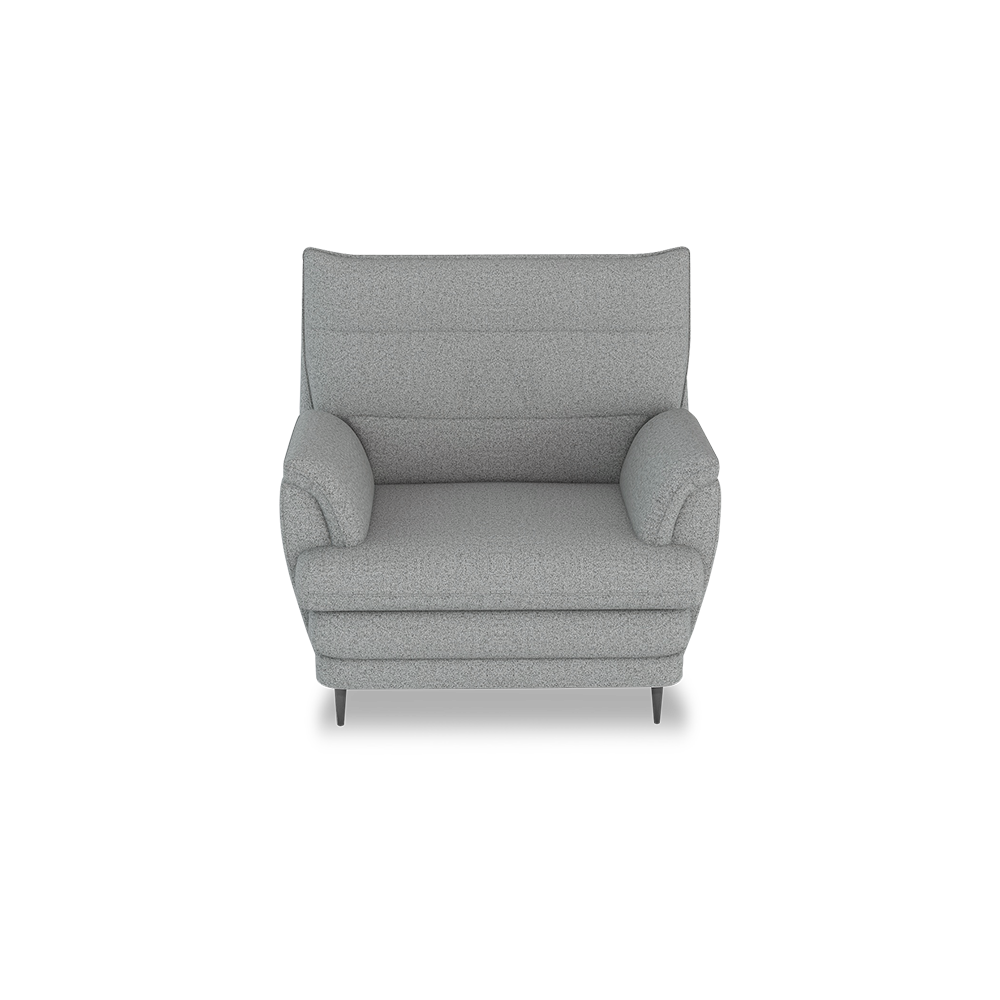 GENERAL - High Back Fabric / Leather Sofa (1-seater)