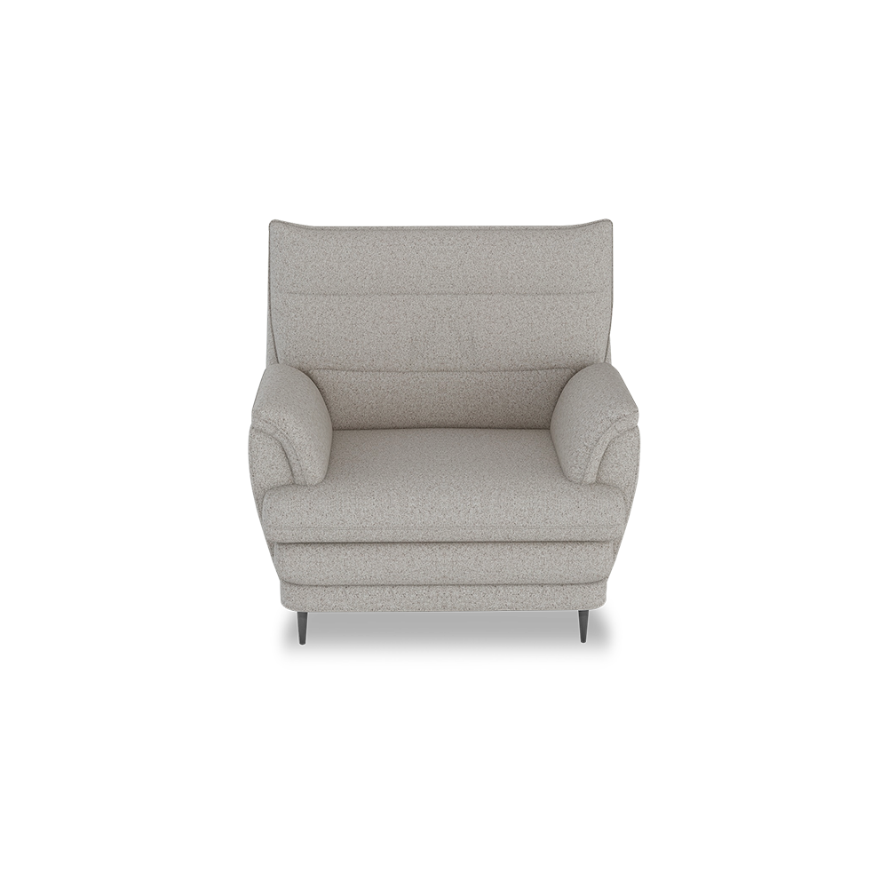 GENERAL - High Back Fabric / Leather Sofa (1-seater)
