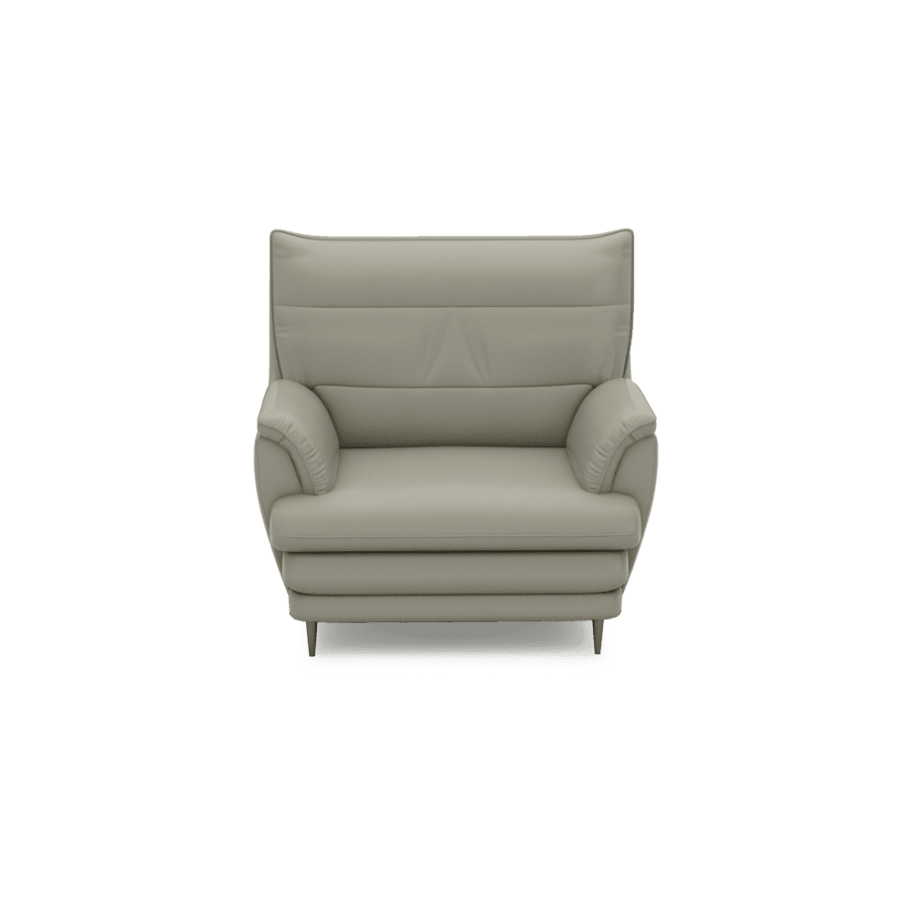 GENERAL - High Back Fabric / Leather Sofa (1-seater)