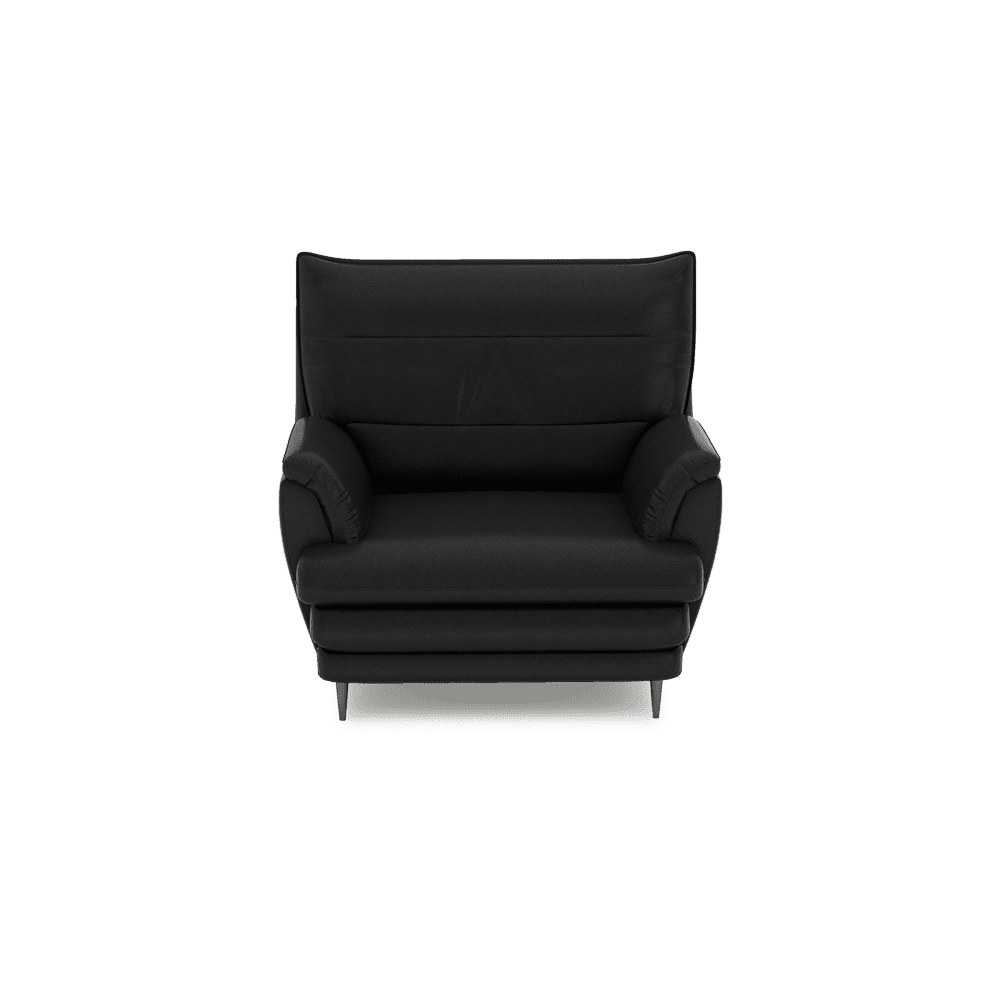 GENERAL - High Back Fabric / Leather Sofa (1-seater)