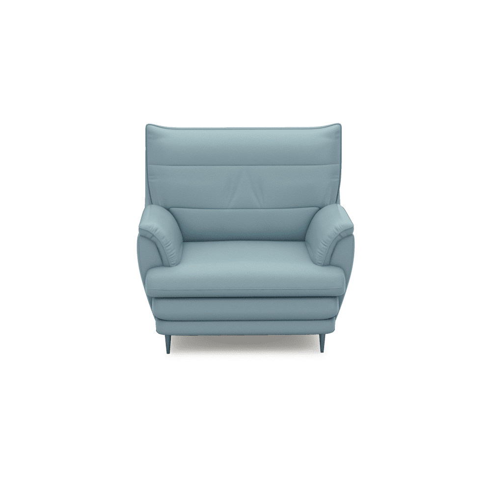 GENERAL - High Back Fabric / Leather Sofa (1-seater)