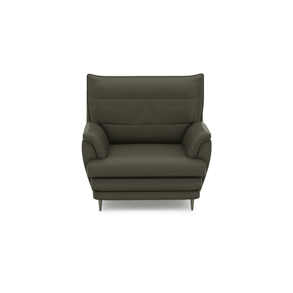 GENERAL - High Back Fabric / Leather Sofa (1-seater)