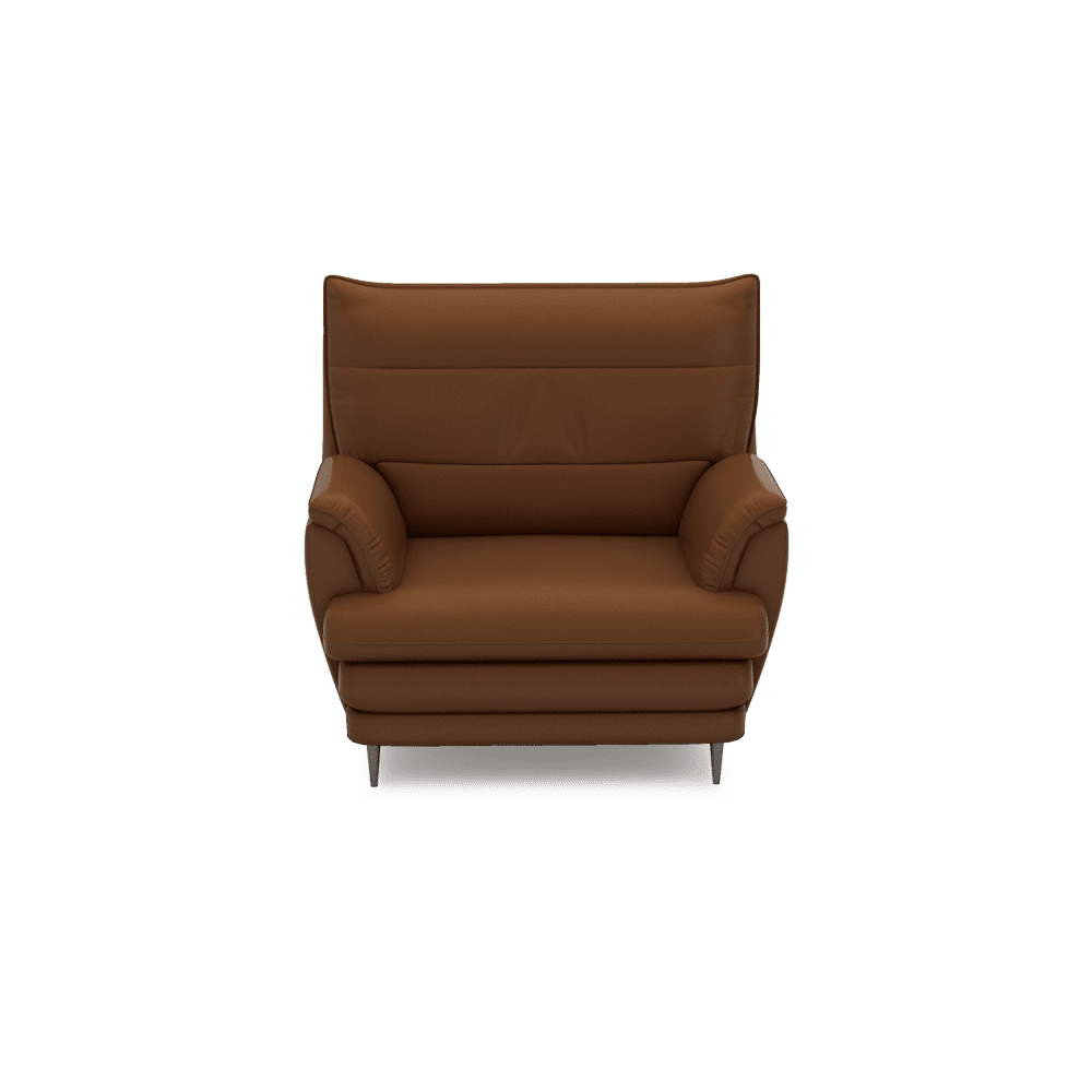 GENERAL - High Back Fabric / Leather Sofa (1-seater)