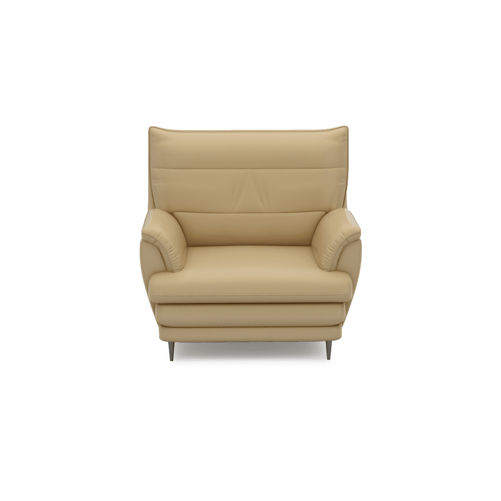 GENERAL - High Back Fabric / Leather Sofa (1-seater)