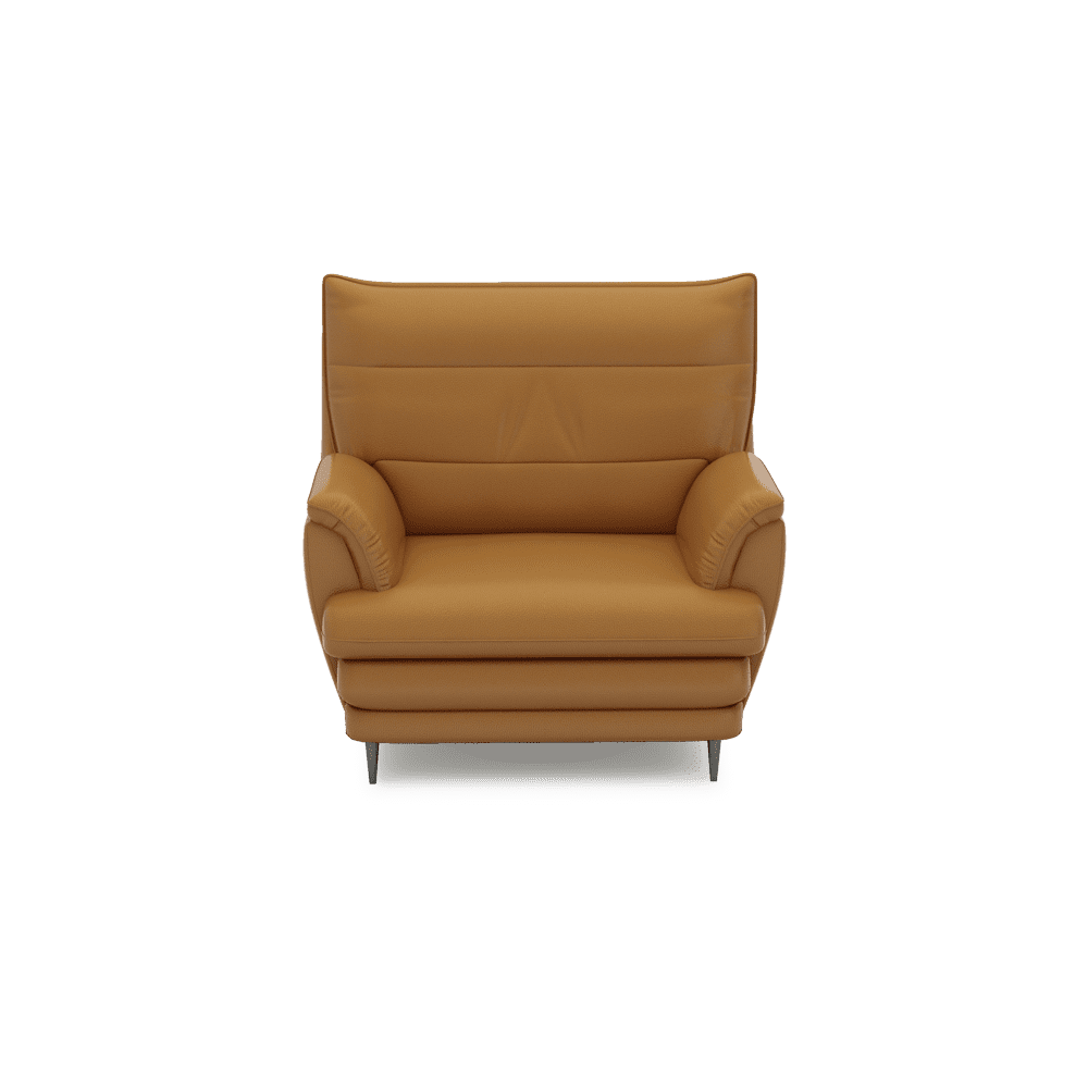 GENERAL - High Back Fabric / Leather Sofa (1-seater)