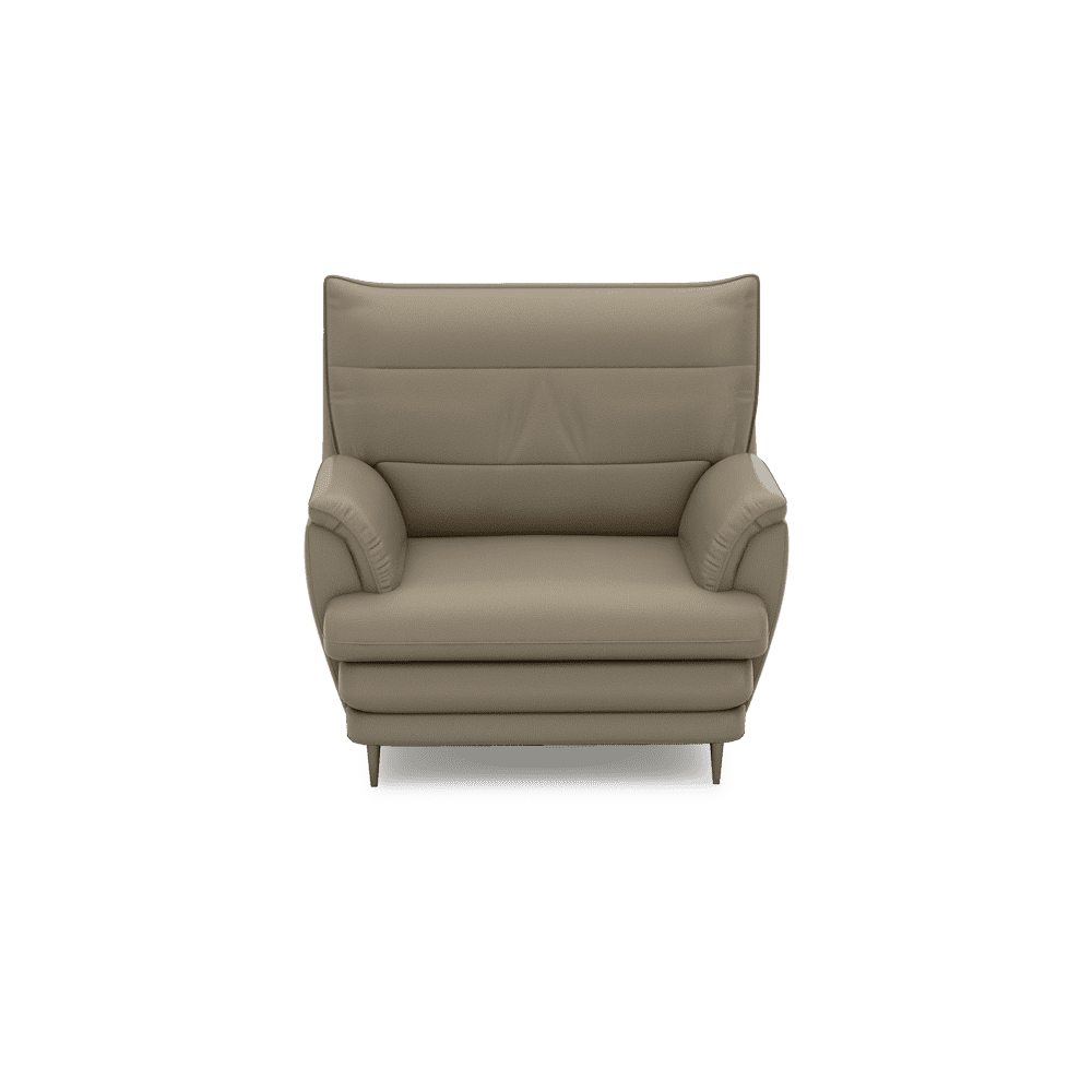 GENERAL - High Back Fabric / Leather Sofa (1-seater)